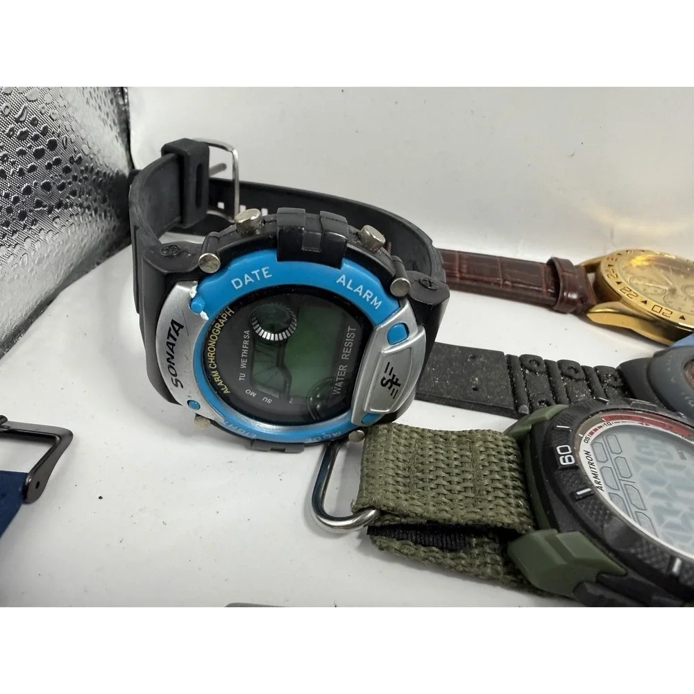 Mixed Brands Mens Watches Lot Of 14 For Parts Or Repair